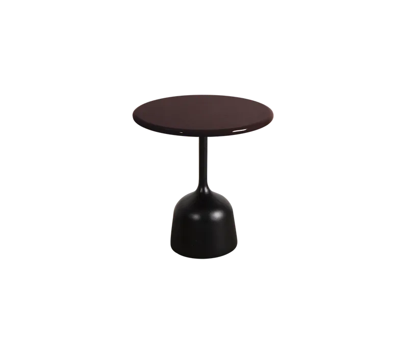 Glaze coffee table, small de Cane-line en Lava grey, semi glossy aluminium, Burgundy, lava stone glazed – photo du produit
