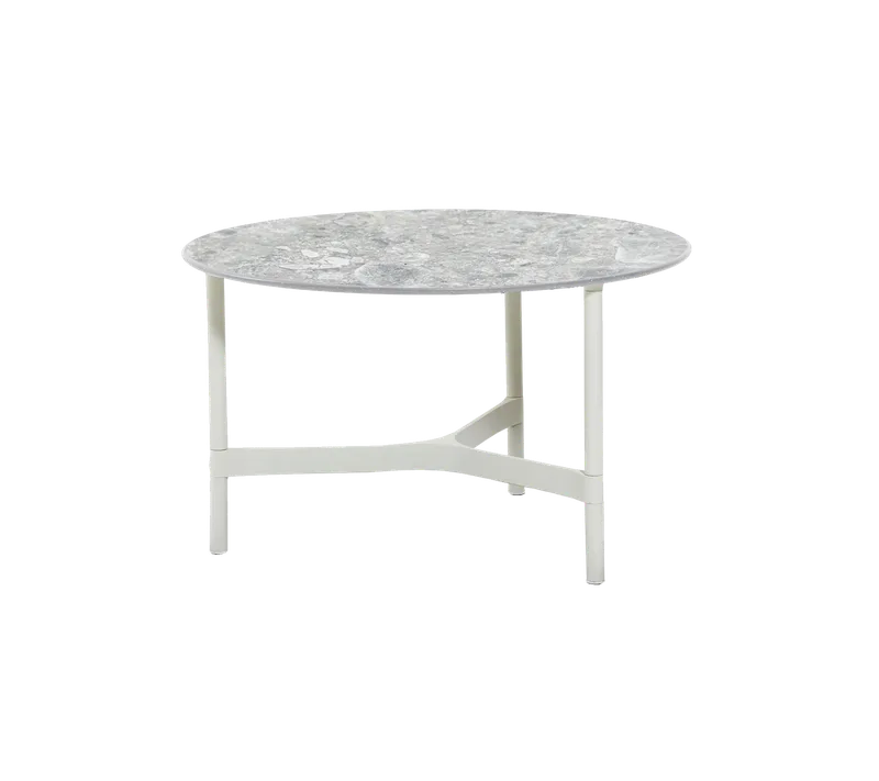 Twist coffee table, medium by Cane-line in White, aluminium, Multi colour, ceramic – product photo