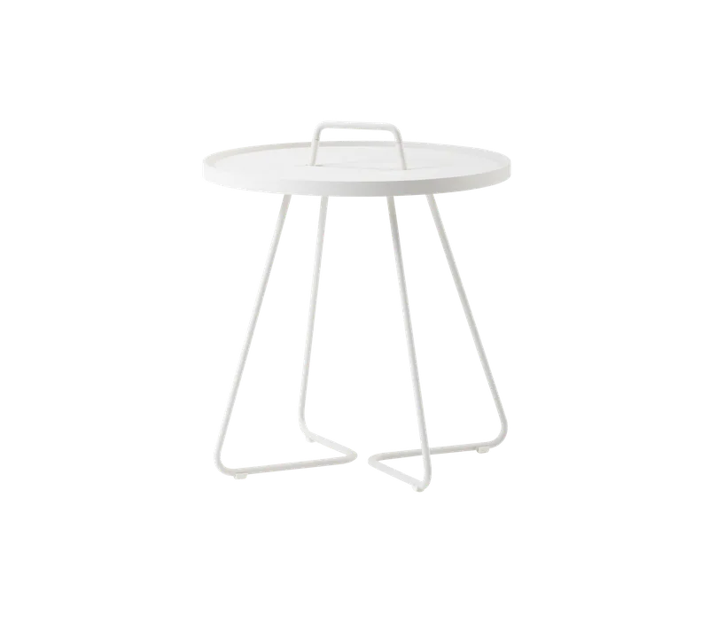 On-the-move side table, large de Cane-line en White, aluminium – photo du produit