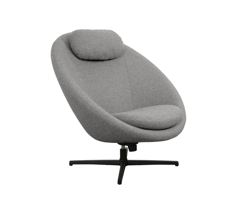 Pace lounge chair von Cane-line in Light grey, Zen, Black, aluminium – Produktfoto
