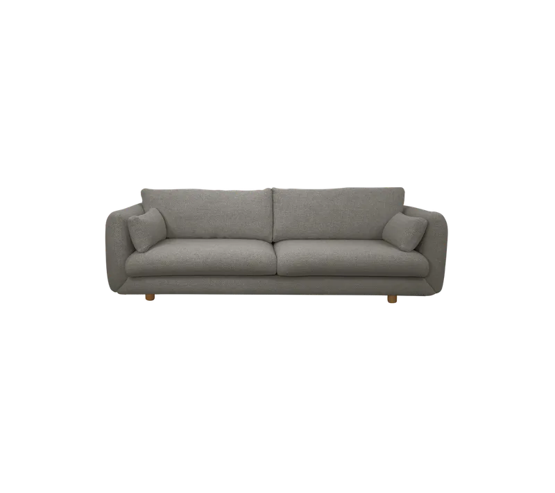 Bloom 3-seater sofa w/teak legs de Cane-line en Grey, Essence – photo du produit