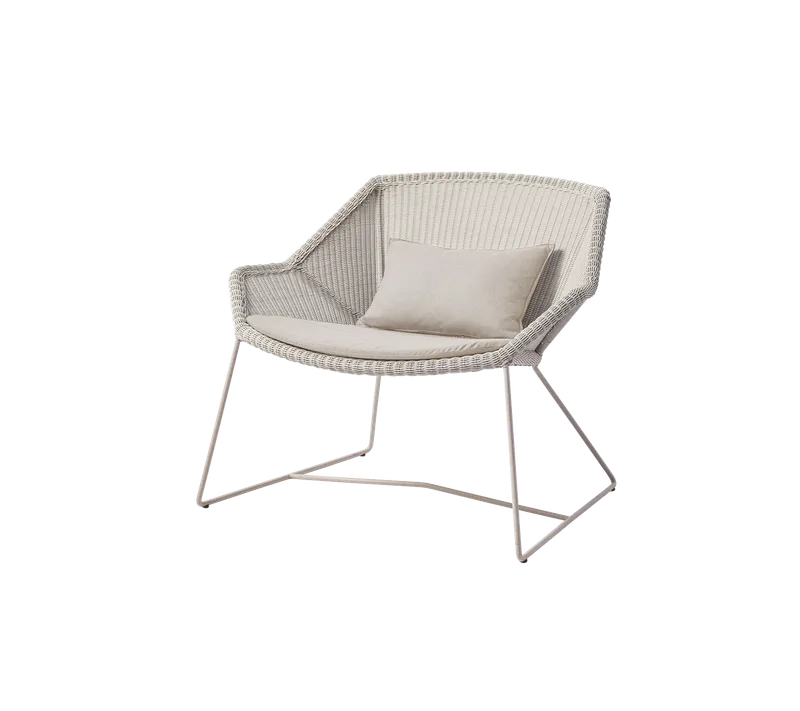 Breeze lounge chair de Cane-line en Sand, small round Weave, Aucun – photo du produit