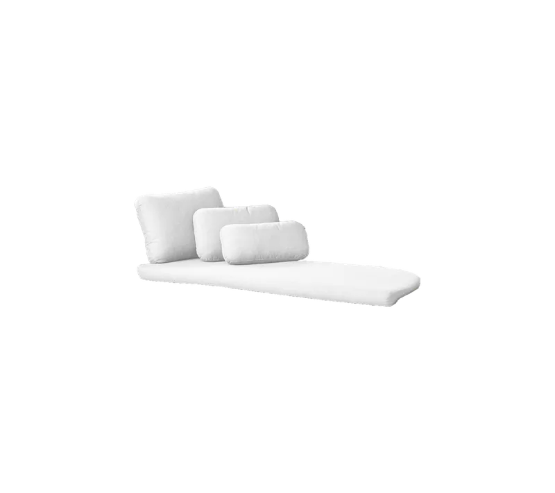 Savannah daybed, left module, Cushion set de Cane-line en White, Natté w/QuickDry & Airflow – photo du produit 2 sur 2
