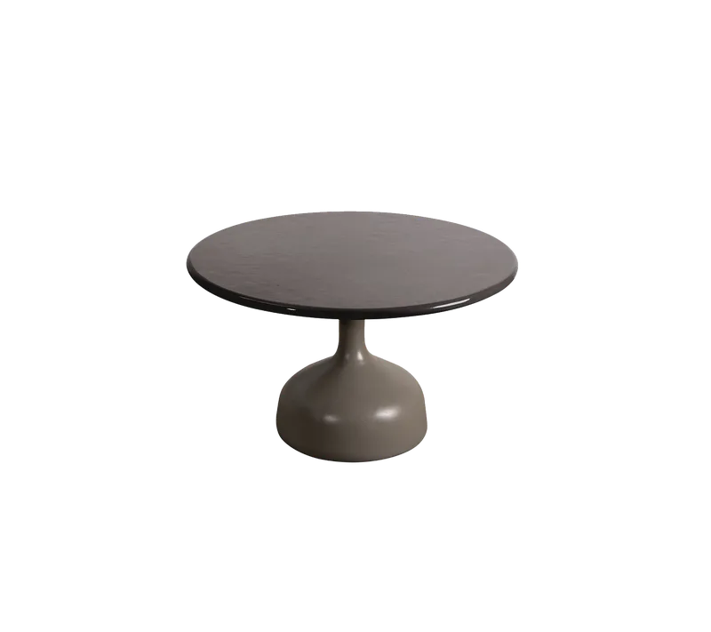 Glaze coffee table, large van Cane-line in Taupe, semi glossy aluminium, Black, lava stone glazed – productfoto