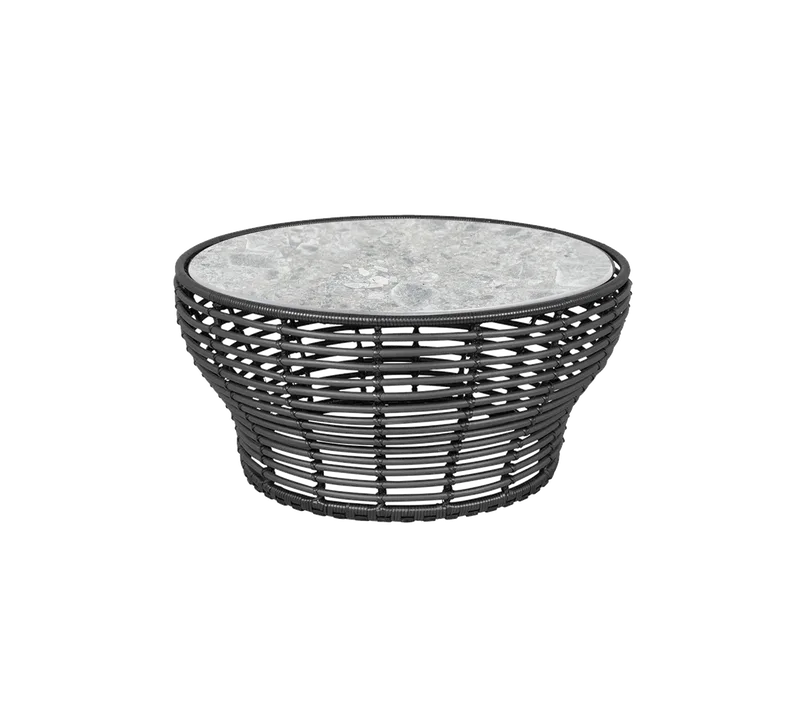 Basket coffee table, large von Cane-line in Graphite, braid Weave, Multi colour, ceramic – Produktfoto