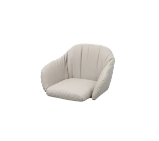 Stay chair, Cushion set van Cane-line in Sand, Natté w/QuickDry & Airflow – productfoto 2 van 2