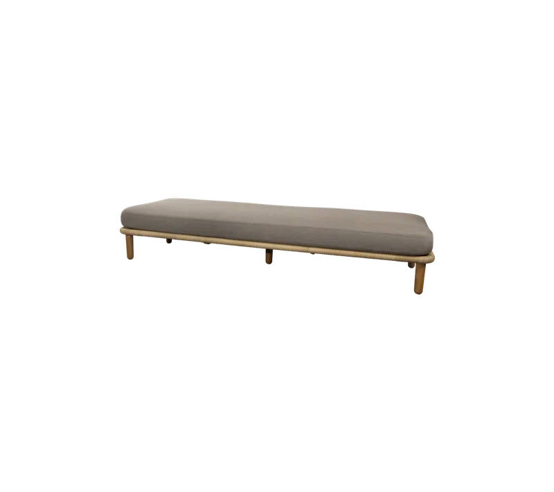 Arch 3-seater sofa module by Cane-line in Natural/taupe, large flat peel Weave incl. taupe AirTouch w/QuickDry & Airflow – product photo