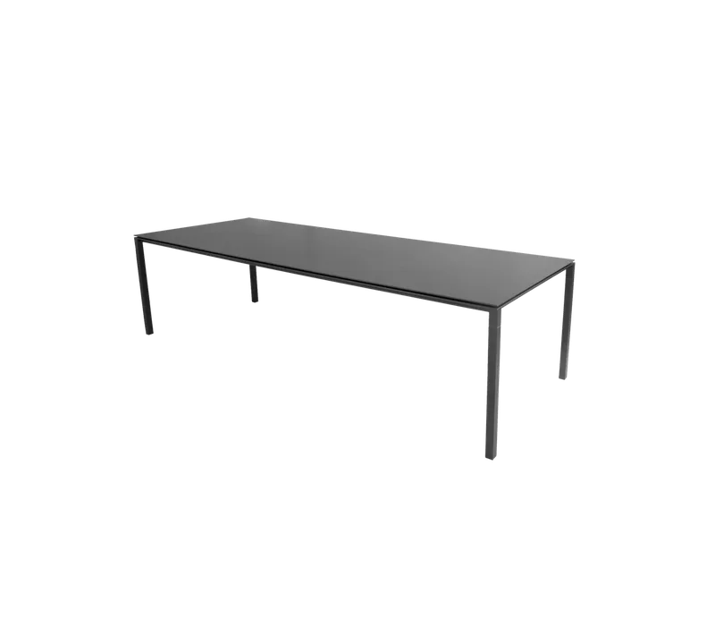 Pure dining table, 280x100 cm von Cane-line in Lava grey, aluminium, Nero black, ceramic – Produktfoto