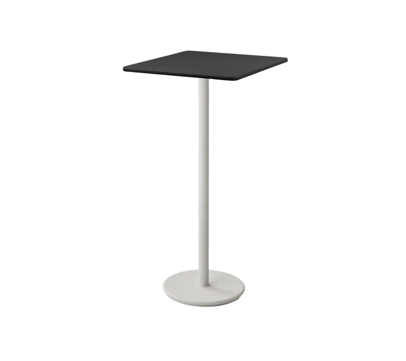Go bar table 75x75 cm by Cane-line in Sand, Aluminium, Lava grey, aluminium – product photo