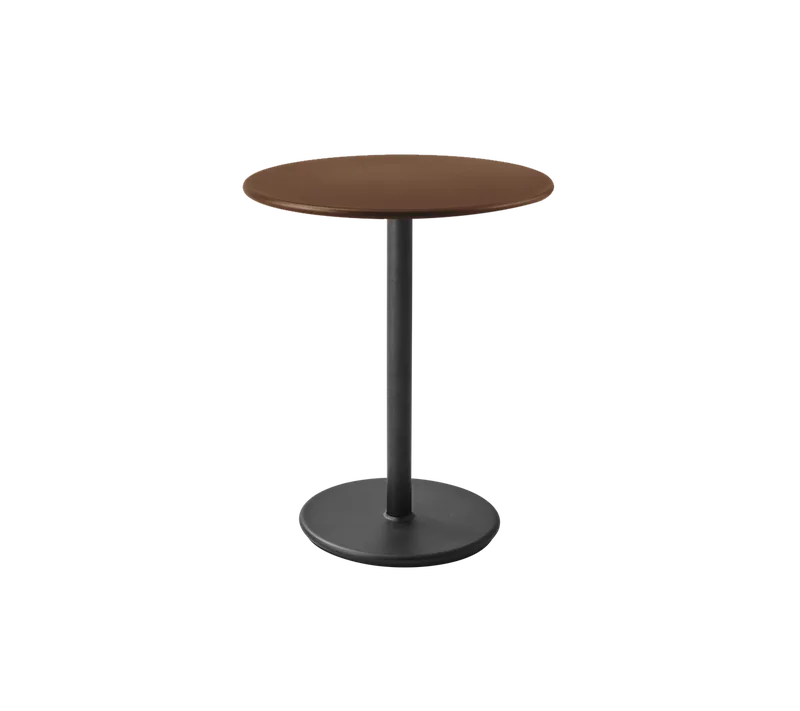 Go café table dia. 60 cm by Cane-line in Lava grey, aluminium, Desert red, aluminium – product photo 2 of 2