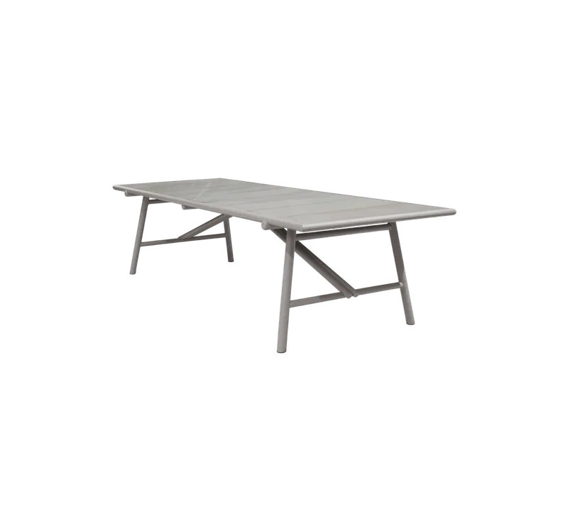 Sticks dining table, 280x100 cm by Cane-line in Taupe, aluminium, Taupe, glazed stone w/tiles – product photo