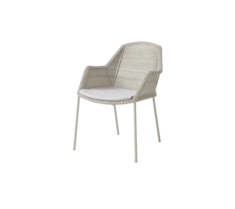 Breeze chair, stackable by Cane-line in Sand, small round Weave, Light grey, Natté – product photo
