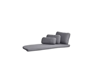 Savannah daybed, right module, Cushion set van Cane-line in Grey, Natté w/QuickDry & Airflow – productfoto 2 van 2