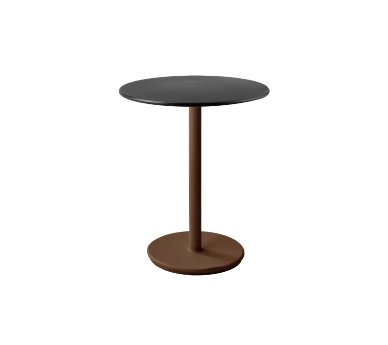 Go café table dia. 60 cm van Cane-line in Desert red, aluminium, Lava grey, aluminium – productfoto 2 van 2