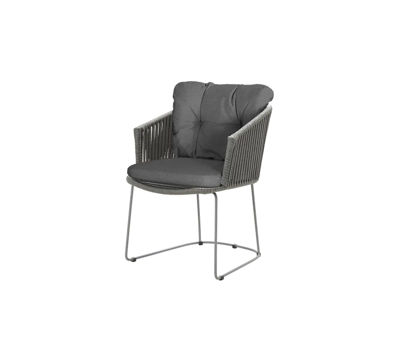 Moments chair by Cane-line in Grey, string open Soft Rope, Grey, Natté – product photo 2 of 2