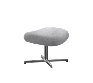 Pace footstool by Cane-line in Light grey, Ambience, Polished, aluminium – product photo 2 of 2