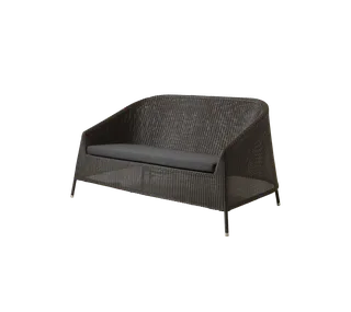 Kingston 2-seater sofa de Cane-line en Mocca, small round Weave, Black, Natté w/QuickDry & Airflow – photo du produit 2 sur 2