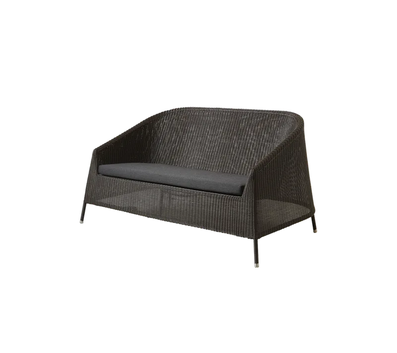 Kingston 2-seater sofa de Cane-line en Mocca, small round Weave, Black, Natté w/QuickDry & Airflow – photo du produit 2 sur 2