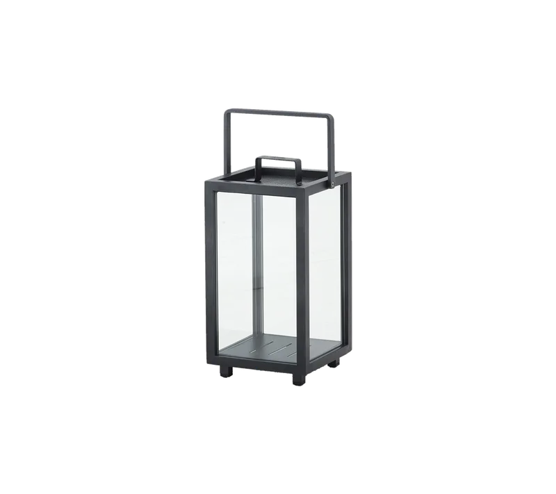 Lighthouse lantern, small von Cane-line in Lava grey, aluminium, Ohne – Produktfoto
