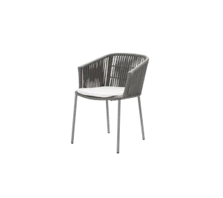 Moments chair, stackable de Cane-line en Grey, string open Soft Rope, White, Natté – photo du produit 2 sur 2