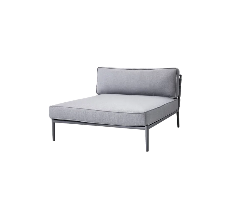 Conic daybed module by Cane-line in Light grey, AirTouch w/QuickDry & Airflow – product photo