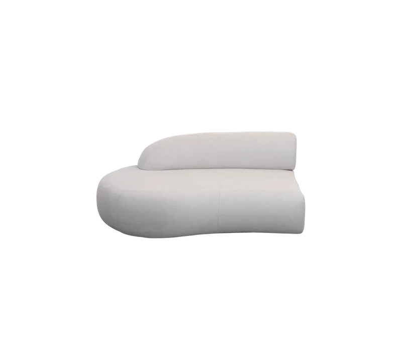 Mellow sofa module right w/short backrest by Cane-line in Sand, AirTouch w/QuickDry & Airflow – product photo