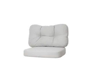 Ocean large lounge chair, Cushion set de Cane-line en White grey, Link w/QuickDry & Airflow – photo du produit 2 sur 2