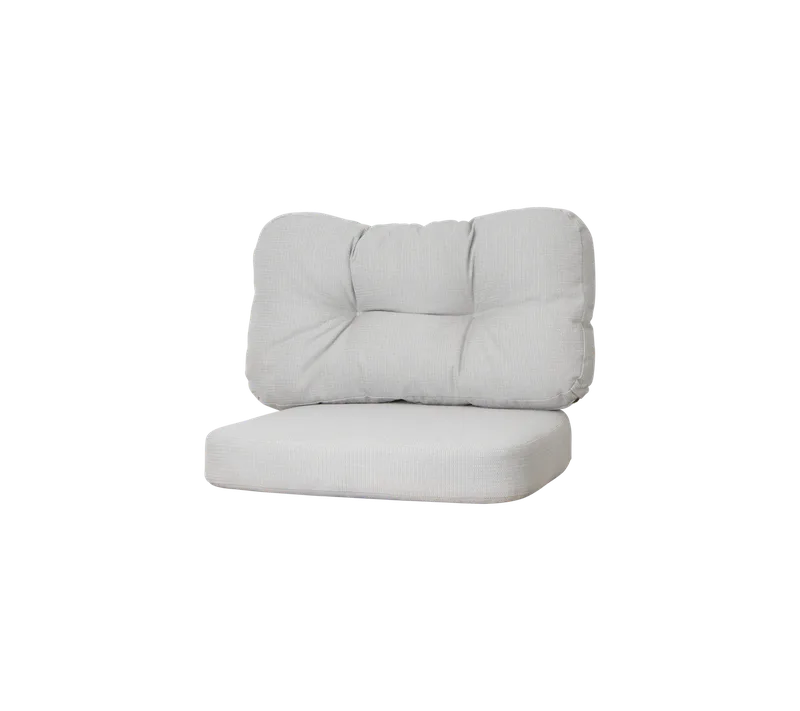 Ocean large lounge chair, Cushion set de Cane-line en White grey, Link w/QuickDry & Airflow – photo du produit 2 sur 2