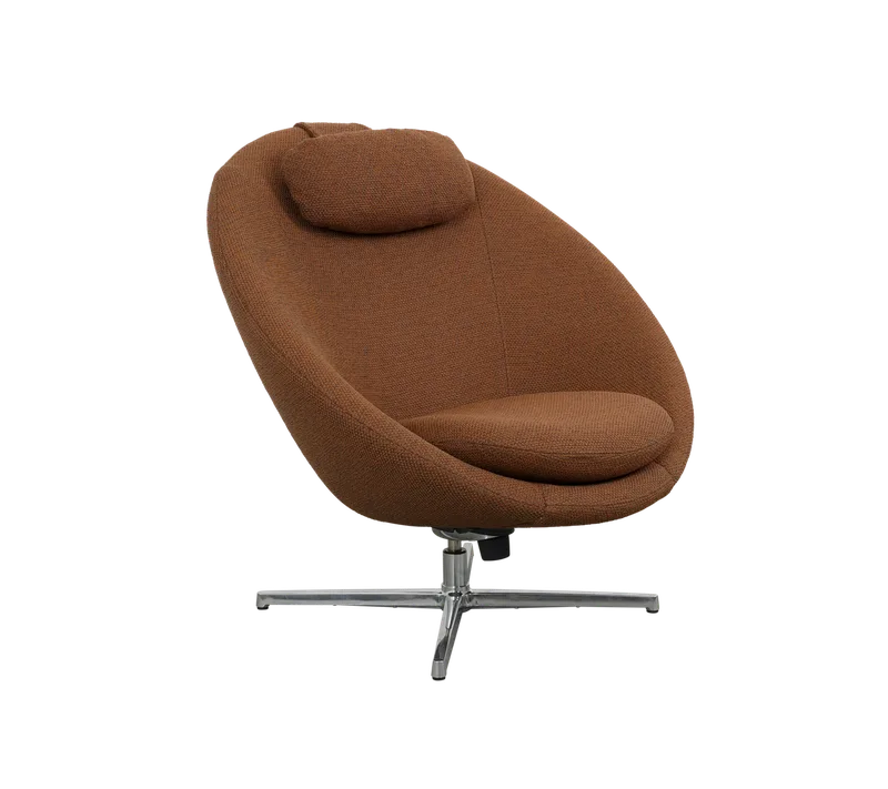 Pace lounge chair von Cane-line in Umber brown Rise, Polished, aluminium – Produktfoto