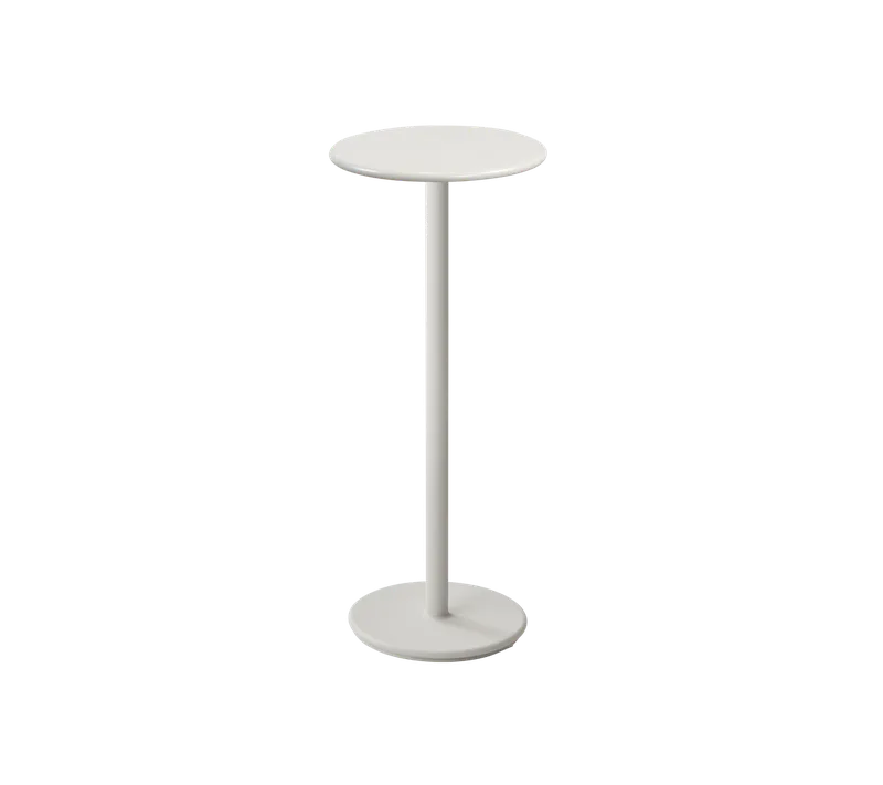 Go bar table dia. 45 cm van Cane-line in Sand, Aluminium, Sand, semi glossy aluminium – productfoto