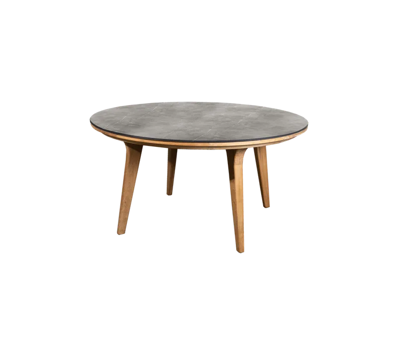 Aspect dining table, dia. 144 cm by Cane-line in Teak, Taupe, Ceramic – product photo