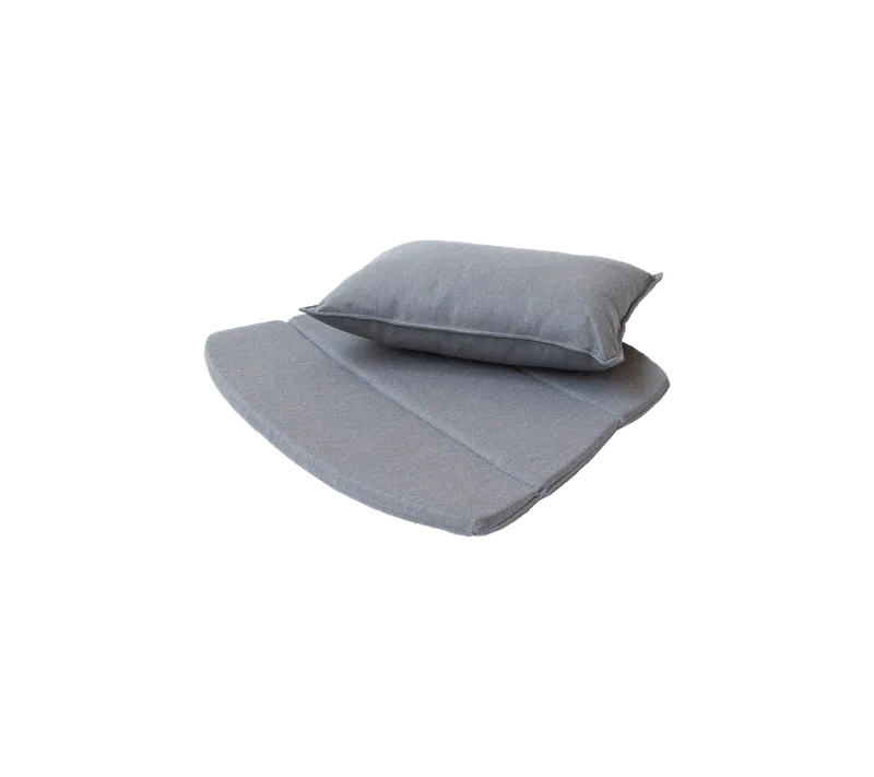 Breeze lounge chair, Cushion set by Cane-line in Grey, Natté – product photo