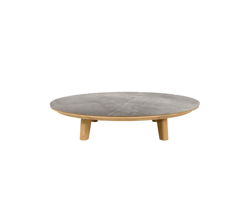 Aspect coffee table, dia. 144 cm by Cane-line in Teak, Taupe, Ceramic – product photo