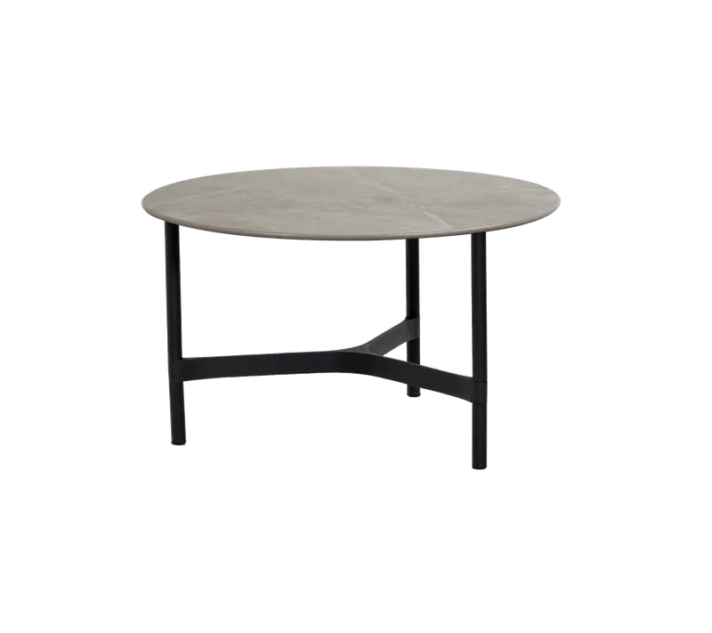 Twist coffee table, medium de Cane-line en Lava grey, aluminium, Taupe, Ceramic – photo du produit