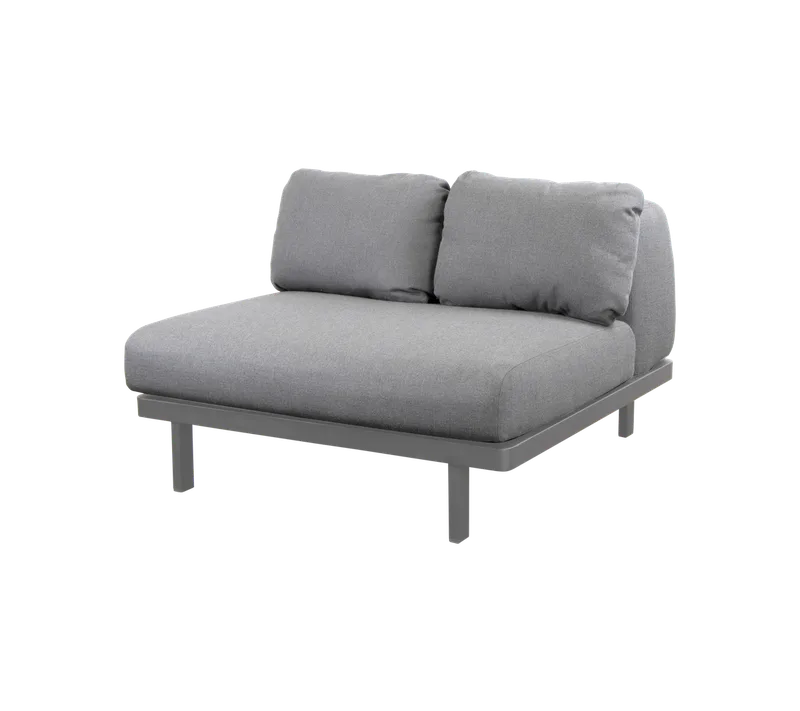 Space single module van Cane-line in Light grey, AirTouch w/QuickDry & Airflow, Light grey, AirTouch w/QuickDry & Airflow – productfoto
