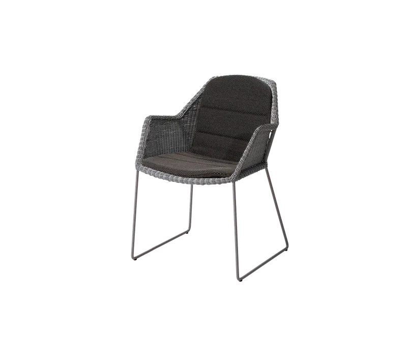 Breeze chair by Cane-line in Light grey, small round Weave, Dark grey, Focus – product photo