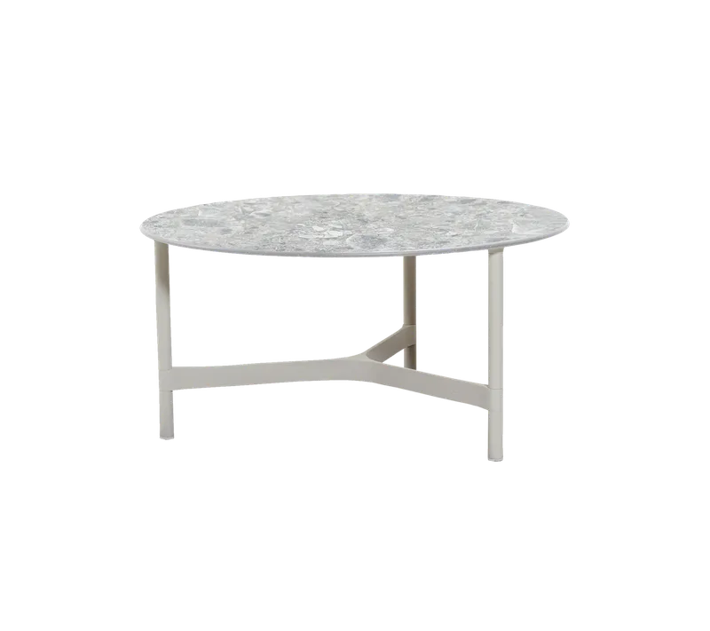 Twist coffee table, large von Cane-line in Sand, Aluminium, Multi colour, ceramic – Produktfoto