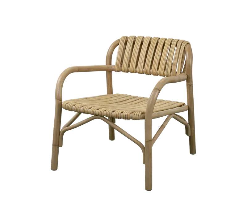 Bliss lounge chair - rattan by Cane-line in Natural, semi polished round double sticks rattan – product photo