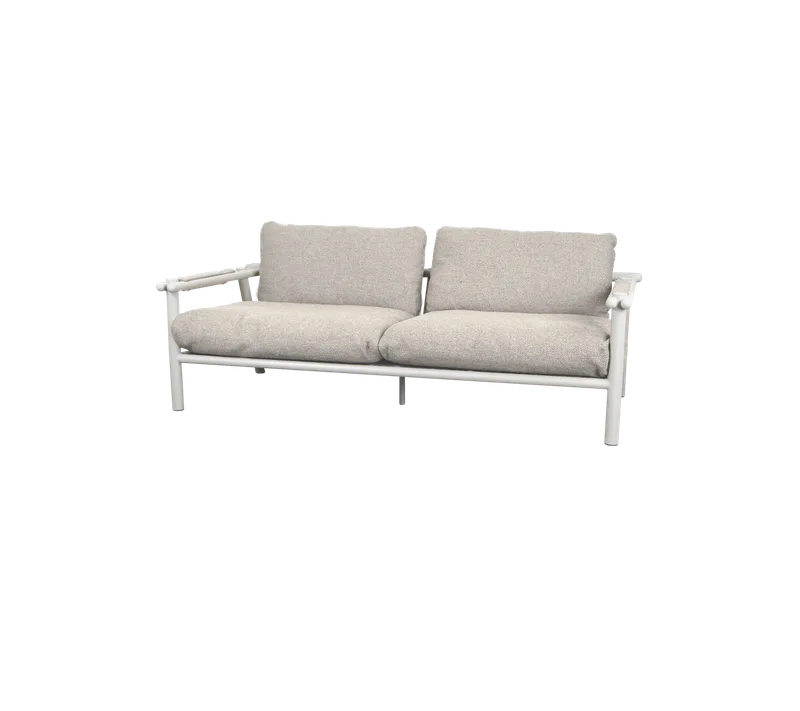 Sticks 2-seater sofa by Cane-line in Sand, Aluminium, Desert sand, Rise w/QuickDry & Airflow – product photo