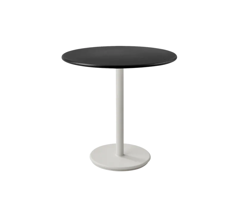 Go café table dia. 80 cm by Cane-line in Sand, Aluminium, Lava grey, aluminium – product photo