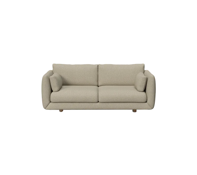 Bloom 2-seater sofa w/teak legs by Cane-line in Brown, Lola – product photo