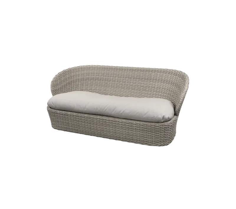 Coast 2,5-seater sofa by Cane-line in Sand, large flat peel Weave, Sand, Natté w/QuickDry & Airflow – product photo