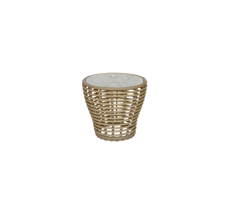 Basket coffee table, small by Cane-line in Natural, braid Weave, Multi colour, ceramic – product photo
