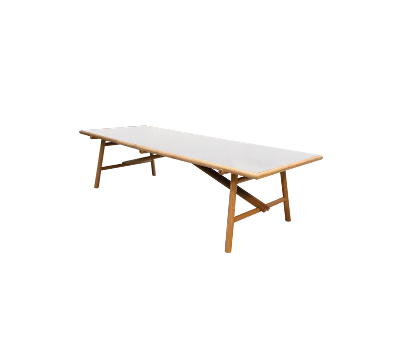 Sticks dining table, 280x100 cm by Cane-line in Teak, Toscana sand, ceramic – product photo