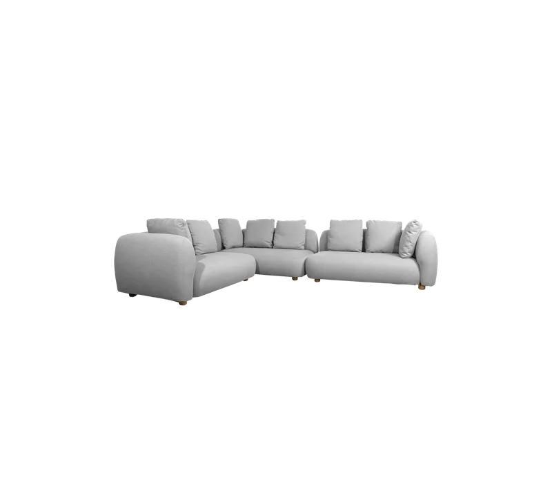Capture corner sofa van Cane-line in Light grey, AirTouch w/QuickDry & Airflow – productfoto