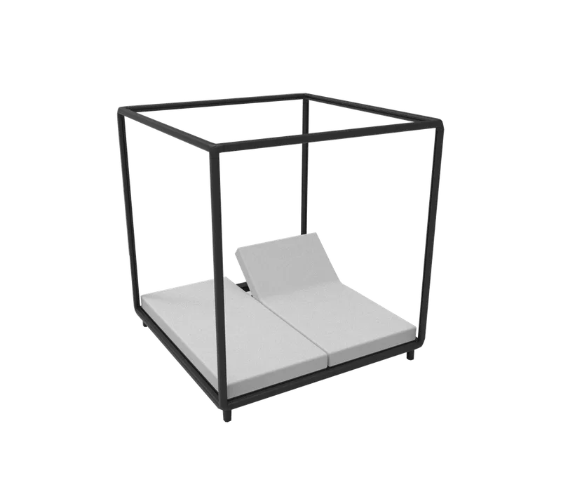 Laze cabana von Cane-line in Lava grey, aluminium incl. light grey Natté w/QuickDry & Airflow – Produktfoto