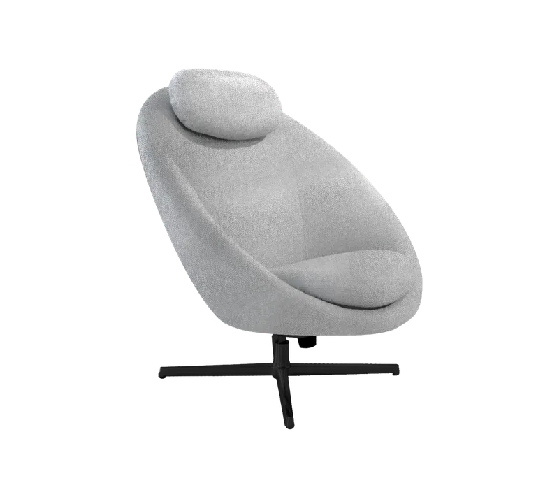 Pace lounge chair by Cane-line in Light grey, Ambience, Black, aluminium – product photo