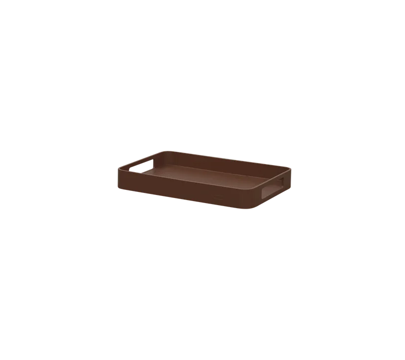 Club tray rect. small by Cane-line in Desert red, aluminium – product photo