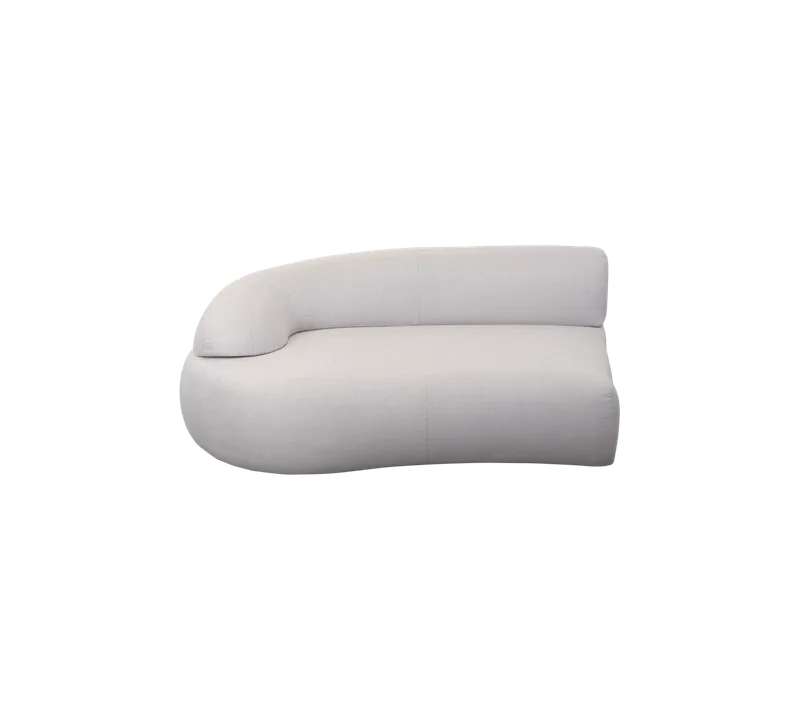 Mellow sofa module right w/long backrest van Cane-line in Sand, AirTouch w/QuickDry & Airflow – productfoto