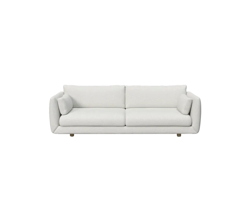 Bloom 3-seater sofa w/teak legs by Cane-line in Light grey, Ambience – product photo